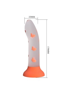 Glow-in-the-dark dildo with strong suction cup