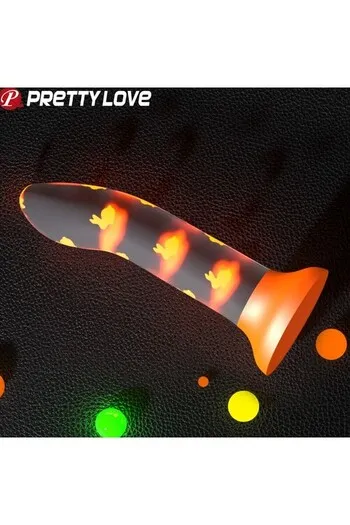 Glow-in-the-dark dildo with strong suction cup