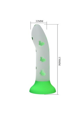 Glow-in-the-Dark Dildo with Suction Cup - Realistic Silicone Sex Toy