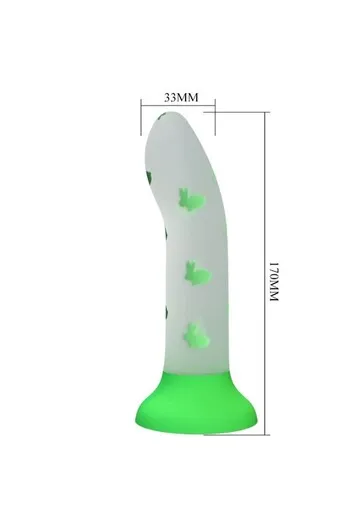 Dildo Luminoso con Ventosa - Giocattolo Sessuale Realistico in Silicone