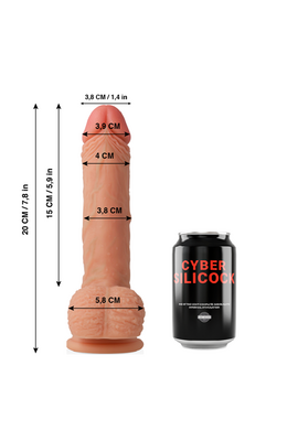 Realistic Cybersilicock Dildo - Natural Design in Liquid Medical Silicone