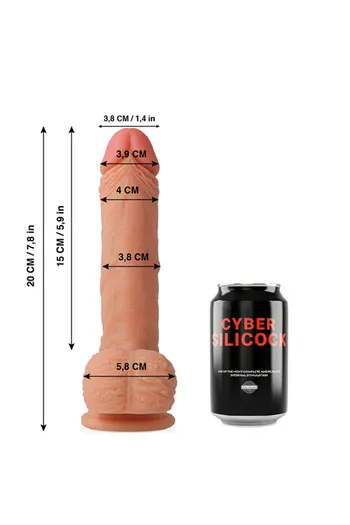 Realistic Cybersilicock Dildo - Natural Design in Liquid Medical Silicone