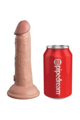 King Cock Elite - Dual Density Silicone Dildo with Powerful Vibrations