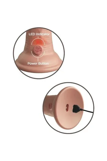 King Cock Elite - Dual Density Silicone Dildo with Powerful Vibrations