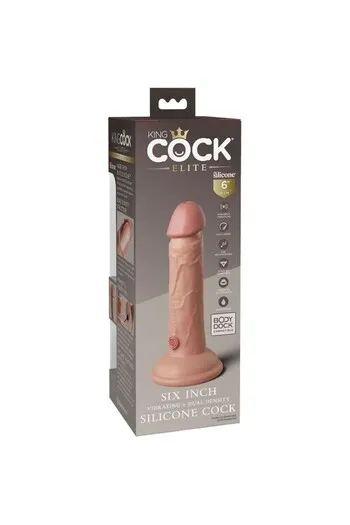 King Cock Elite - Dual Density Silicone Dildo with Powerful Vibrations
