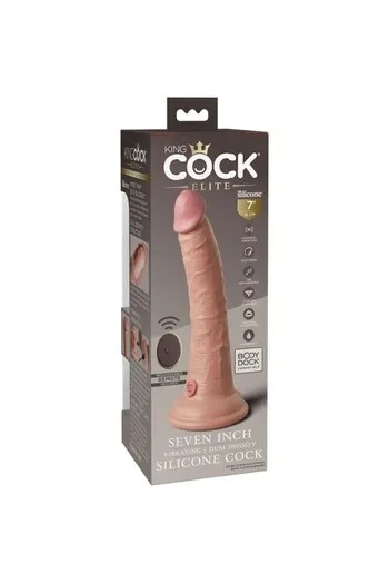 King Cock Elite Dildo a Doppia Densità con Vibrazione - Realismo e Potenza