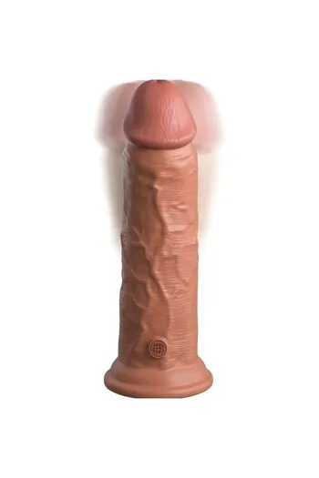 King Cock Elite - Dual Density Silicone Dildo with Powerful Vibrations