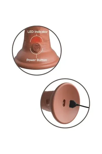 King Cock Elite - Dual Density Silicone Dildo with Powerful Vibrations