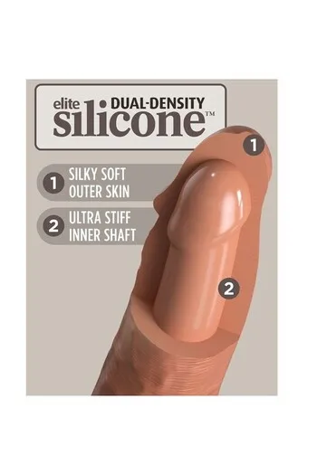King Cock Elite - Dual Density Silicone Dildo with Powerful Vibrations