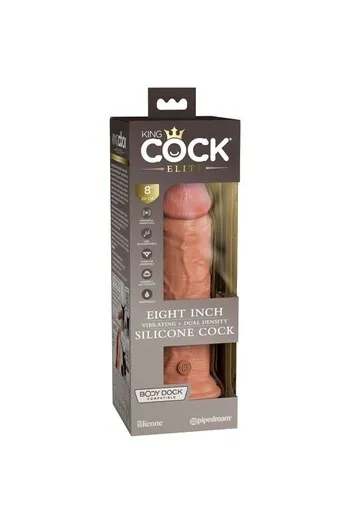 King Cock Elite - Dual Density Silicone Dildo with Powerful Vibrations