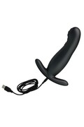 Massaggiatore Prostatico Nero Liscio - Stimolazione Intensa e Confortevole