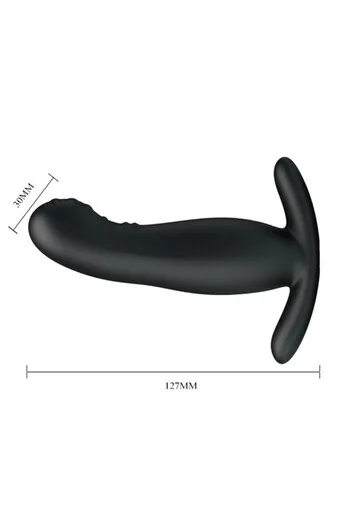 Massaggiatore Prostatico Nero Liscio - Stimolazione Intensa e Confortevole