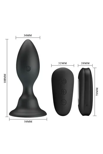 Mr Play Vibrating Anal Plug with Remote - 12 Vibration Modes | Pretty Love