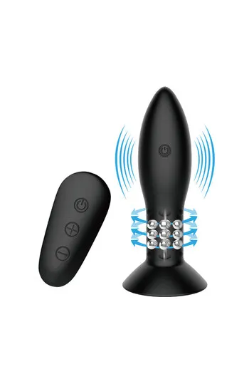 Rotating and Vibrating Anal Plug with Remote Control | Pretty Love