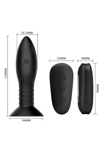 Rotating and Vibrating Anal Plug with Remote Control | Pretty Love