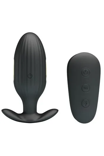 E-Stim Anal Plug with Vibration & Remote Control - Pretty Love