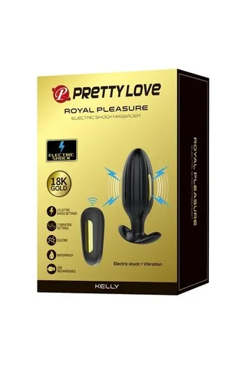 Plug Anale E-Stim con Vibrazione e Controllo Remoto - Pretty Love