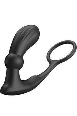 Penis Ring with Anal Plug and Remote Control - Double Stimulation