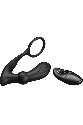 Penis Ring with Anal Plug and Remote Control - Double Stimulation