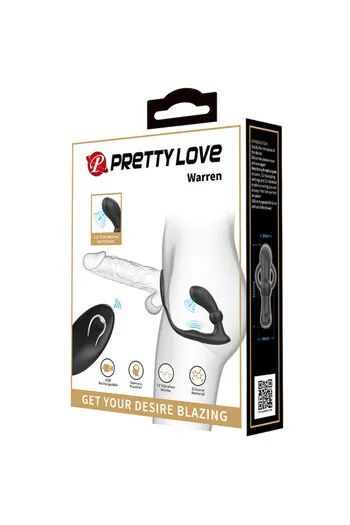 Penis Ring with Anal Plug and Remote Control - Double Stimulation