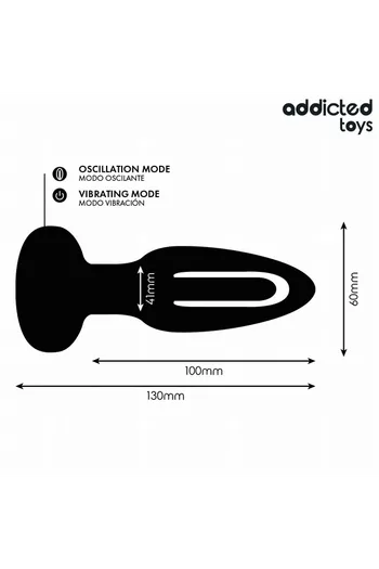 Plug Anale Addicted Toys: Vibrazione Profonda e Movimento a Lingua per Stimolazione Punto P