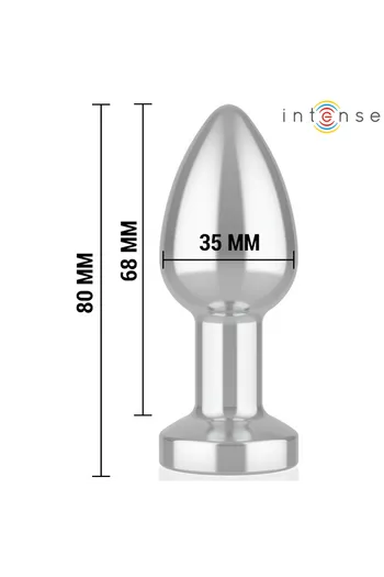 Plug Anale in Metallo con Luci LED e Telecomando | Intense
