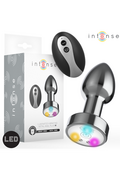Plug Anale in Metallo Vibrante con Luci LED e Telecomando - Intense