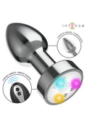 Plug Anale in Metallo Vibrante con Luci LED e Telecomando - Intense