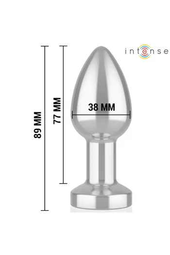 Vibrating Metal Anal Plug with LED Lights and Remote Control - Intense