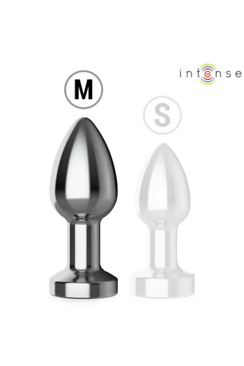 Vibrating Metal Anal Plug with LED Lights and Remote Control - Intense