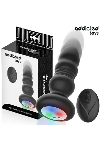 Addicted Toys Anal Plug with Dual Motor: Thrusting and Vibration Control