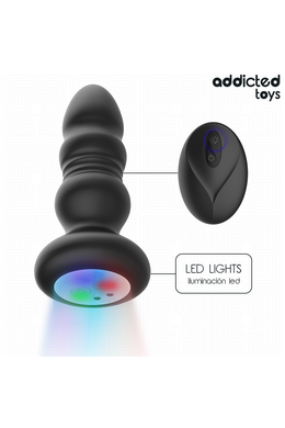 Addicted Toys Anal Plug with Dual Motor: Thrusting and Vibration Control