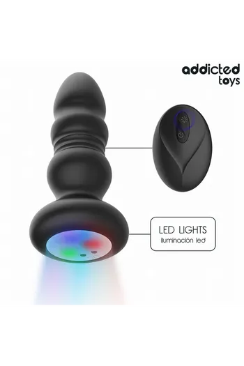 Addicted Toys Anal Plug with Dual Motor: Thrusting and Vibration Control