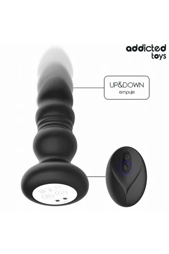 Addicted Toys Anal Plug with Dual Motor: Thrusting and Vibration Control