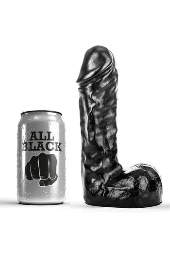 Dildo All Black PVC - Giocattolo Sessuale Ipoallergenico per Massimo Piacere