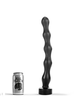 All Black Buttplug: Adjustable Anal Toy in Hypoallergenic PVC