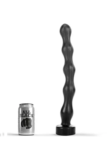 Buttplug All Black: Giocattolo Anale Regolabile in PVC Ipoallergenico