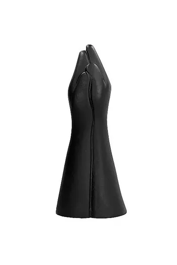 All Black Realistic Fisting Dildo - Life-Size Hand and Arm Design