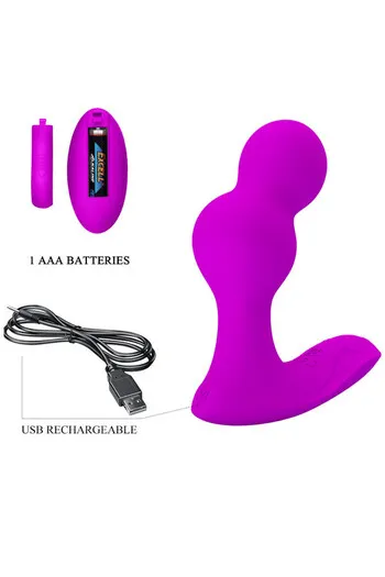Pretty Love Flexible Remote Control Anal Vibrator Massager - Perineum and Prostate Stimulation