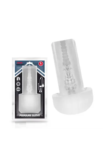 Masturbatore Pleasure Sleeve Trasparente per PUMP ADDICTED - Esperienza Visuale Intensa
