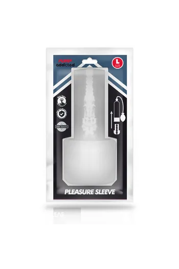 Masturbatore Pleasure Sleeve Trasparente per PUMP ADDICTED - Esperienza Visuale Intensa