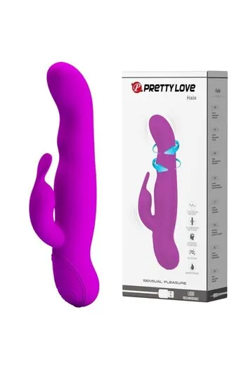 Pretty Love Hale: Massaggiatore Rotante in Silicone Lilla con 30 Modi Vibrazione