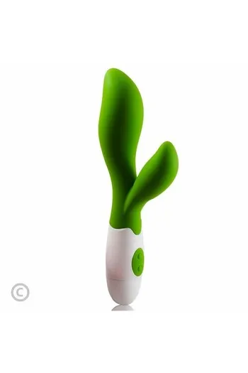 Elegant Green and White Rabbit Vibrator - 30 Vibration Modes | Pretty Love