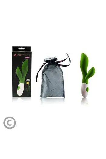 Elegant Green and White Rabbit Vibrator - 30 Vibration Modes | Pretty Love