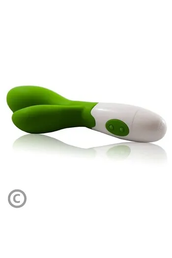 Elegant Green and White Rabbit Vibrator - 30 Vibration Modes | Pretty Love