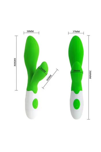 Vibratore Elegante Verde e Bianco - 30 Modalità di Vibrazione | Pretty Love