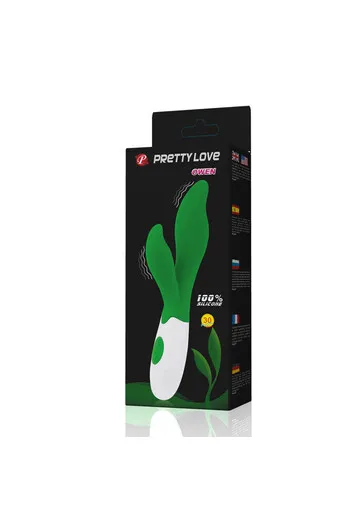 Elegant Green and White Rabbit Vibrator - 30 Vibration Modes | Pretty Love