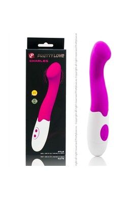 Charles Vibrator in Lilac and White - Premium Quality with 30 Vibration Modes