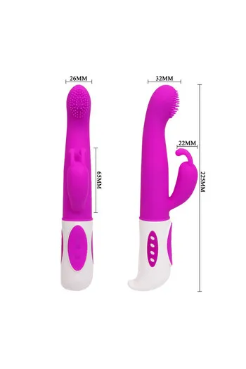 Hugh: Oscillating G-Spot Stimulator with Clitoral Massager | Pretty Love