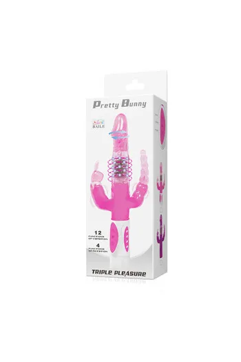 Pretty Bunny: Vibrotore Rotante Multifunzione con 12 Velocità e Stimolazione Anal